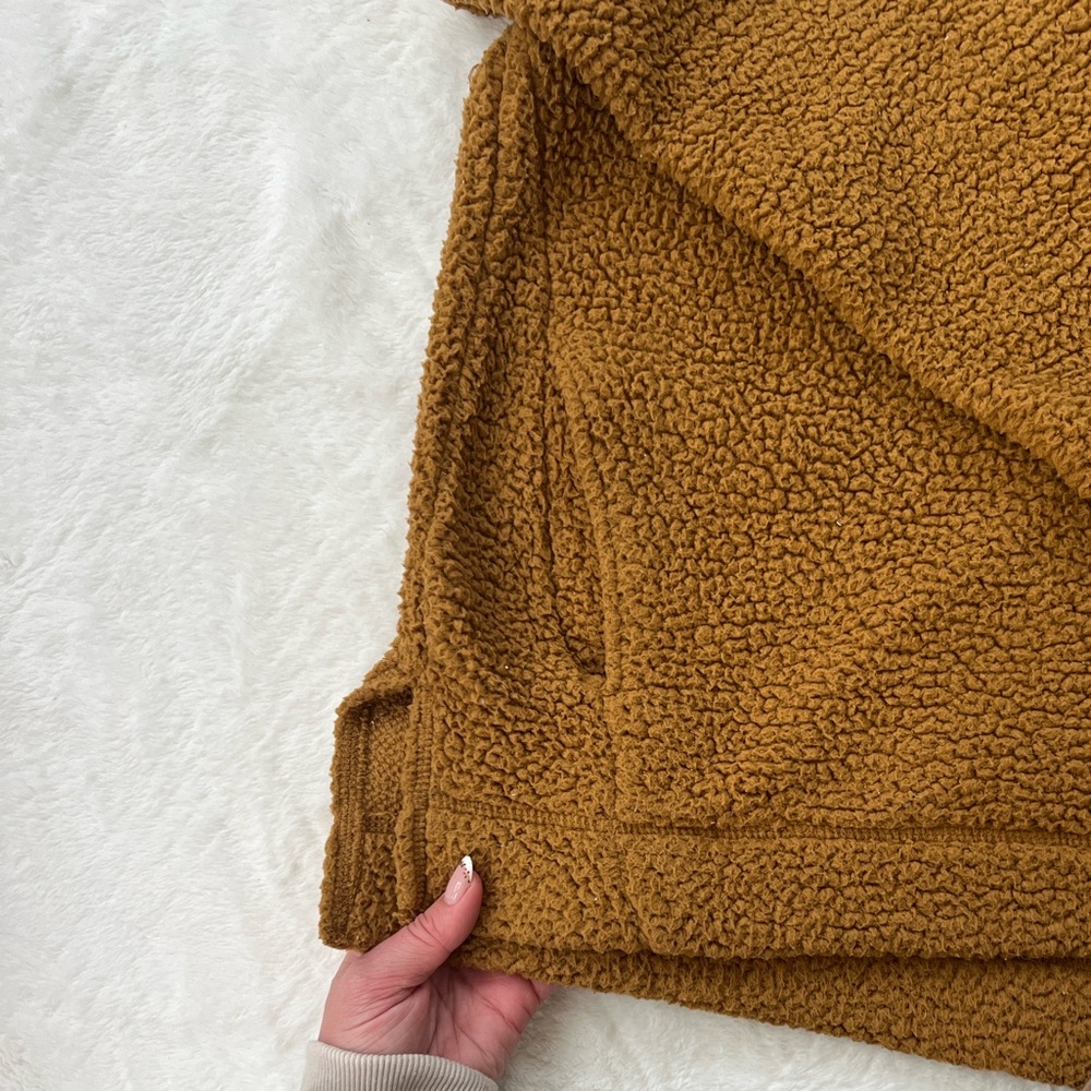 Aerie Women's Brown Zip-Up Sweater - Picture 6 of 8